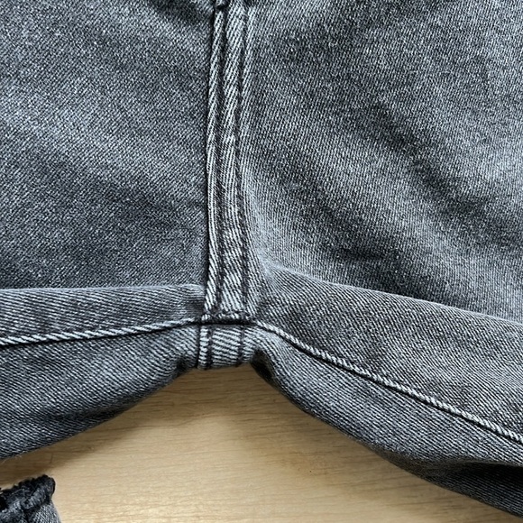 Cello Juniors Sz 3 Black Button Front High Waist Jeans Flare Rough Edge Bottoms - Picture 10 of 16